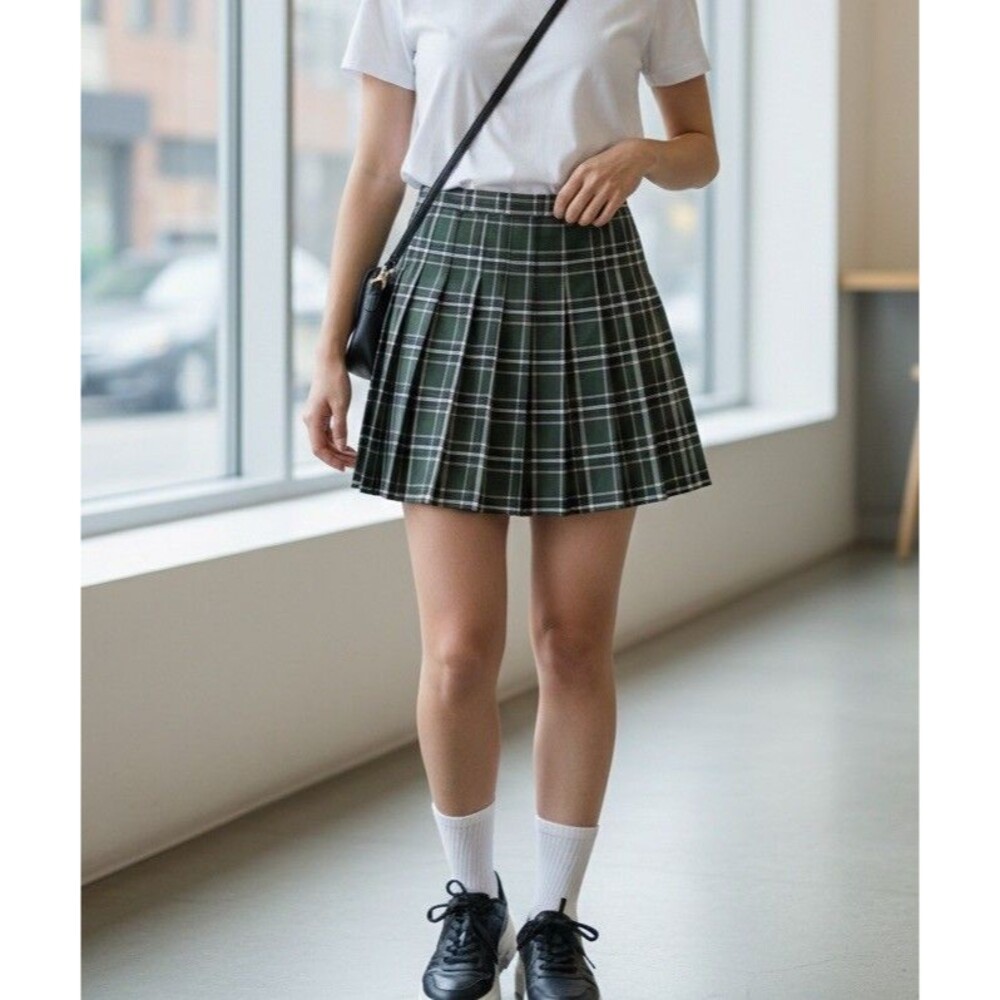 No Boundaries Tartan Skirt Juniors Sz XXXL Pleated Plaid Schoolgirl Coquette New